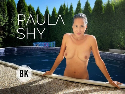 Paula Shy Masturbating By The Pool VR Porn Video