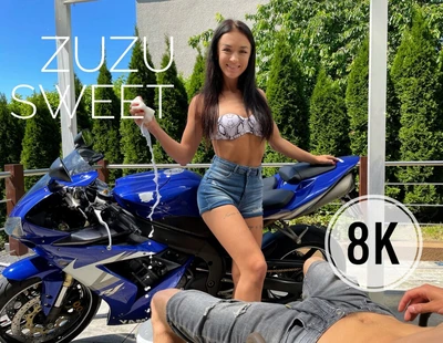 Zuzu Sweet Washes Your Motorcycle And Then Takes Care Of Your Cock VR Porn Video